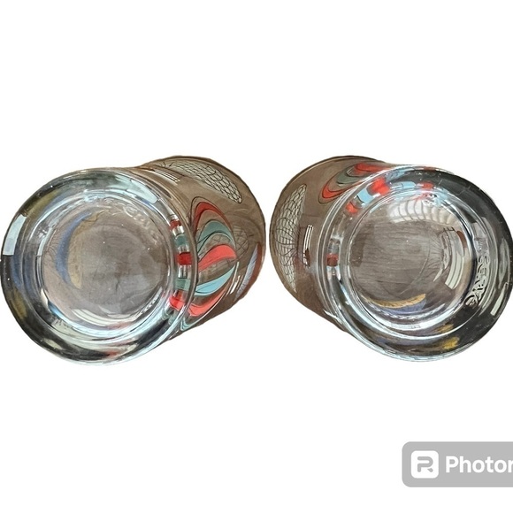 FLARED GLASS MICKEY DISNEYLAND PARIS RETRO HOT AIR BALLOON cups set of TWO - Picture 6 of 7